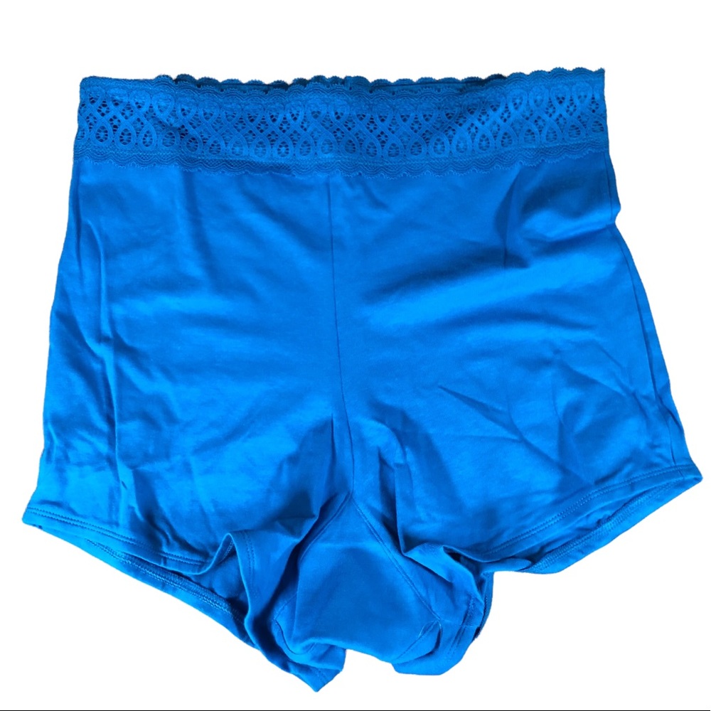 NEW 3 Pairs Comfort Choice Boy Shorts Panties Size 7 Full Briefs Lace Waistband